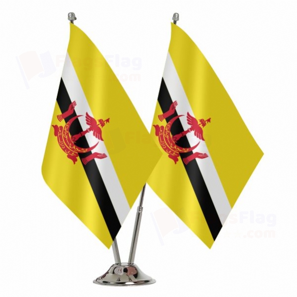 Brunei 2 Table Flags