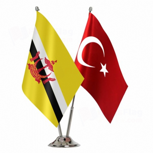 Brunei 2 Table Flags