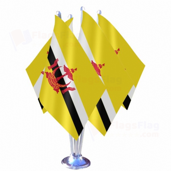 Brunei Quadruple Table Flag