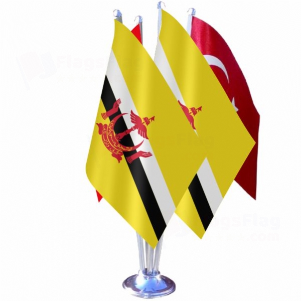 Brunei Quadruple Table Flag