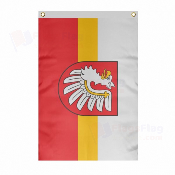 Brzesko Large Size Flag Hanging on Building
