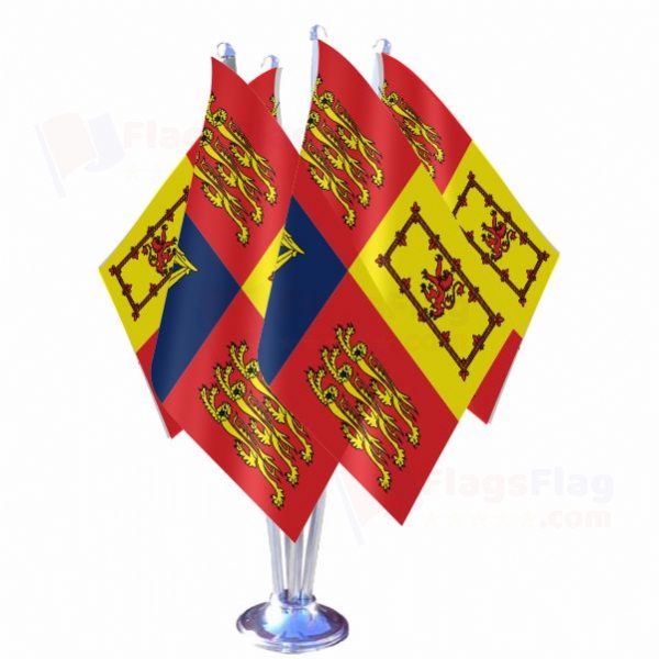 Buckingham Palace Quadruple Table Flag