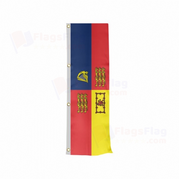 Buckingham Palace Vertically Raised Flags