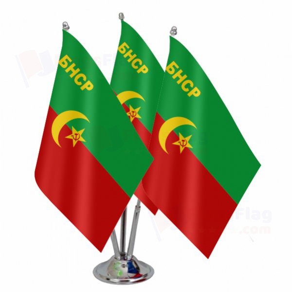 Bukharan People's Soviet Republic Triple Table Flag
