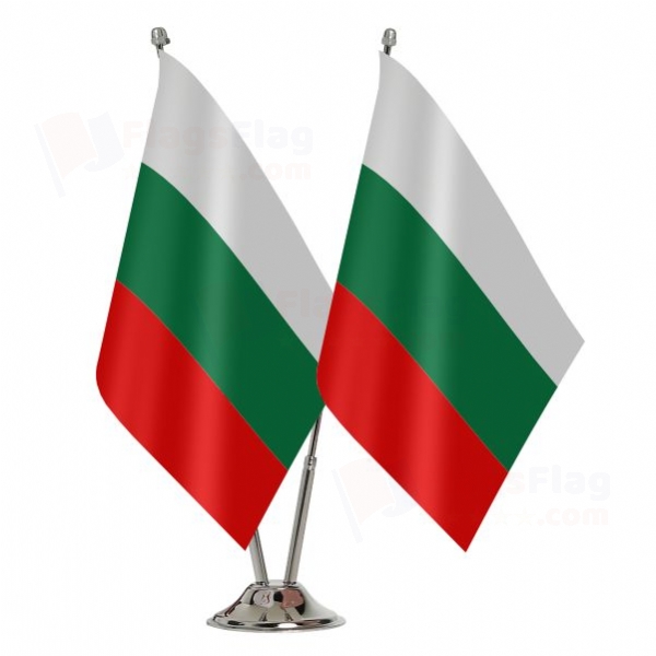 Bulgaria 2 Table Flags