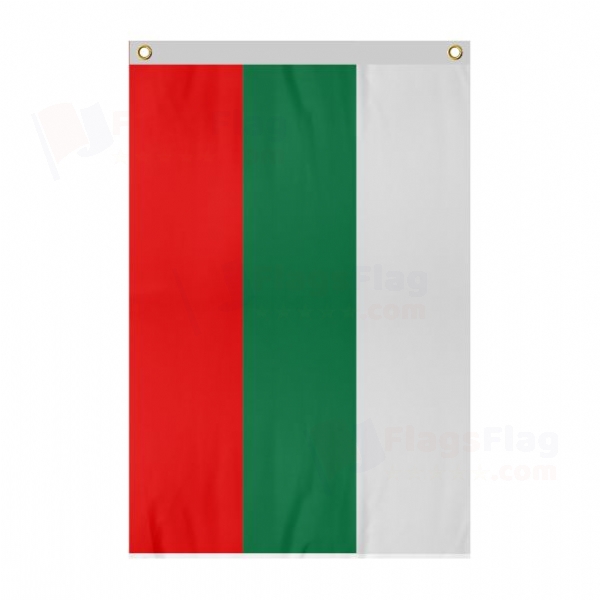 Bulgaria Large Size Flag Hanging on Building