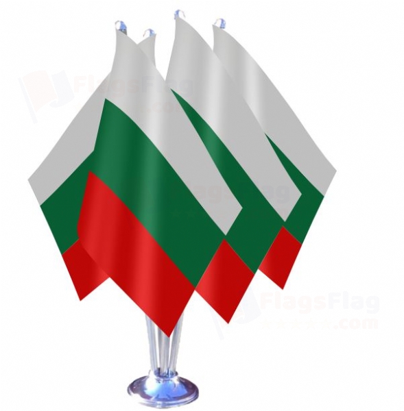 Bulgaria Quadruple Table Flag