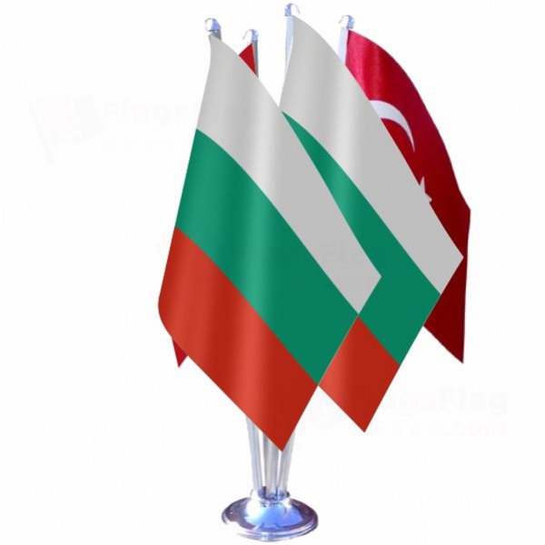 Bulgaria Quadruple Table Flag
