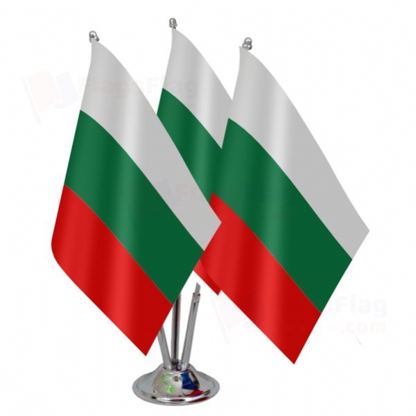Bulgaria Triple Table Flag