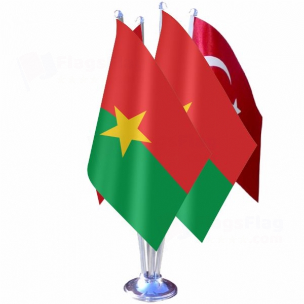 Burkina Faso Quadruple Table Flag