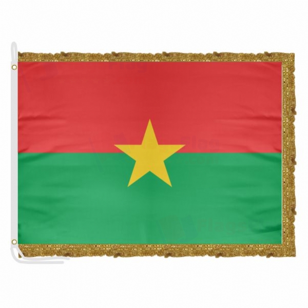 Burkina Faso Satin Office Flag
