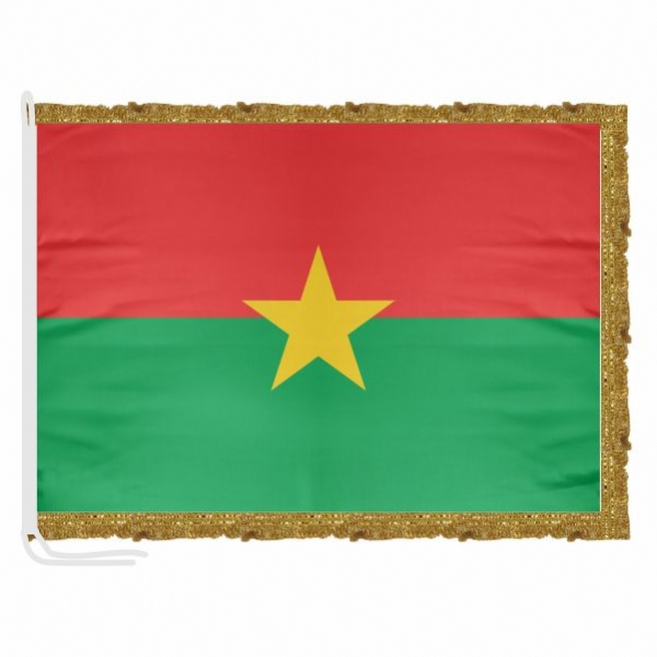 Burkina Faso Satin Office Flag