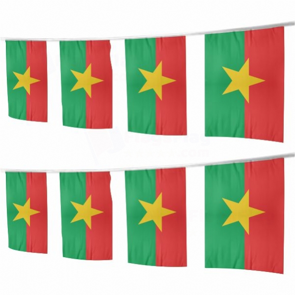 Burkina Faso Square String Flags
