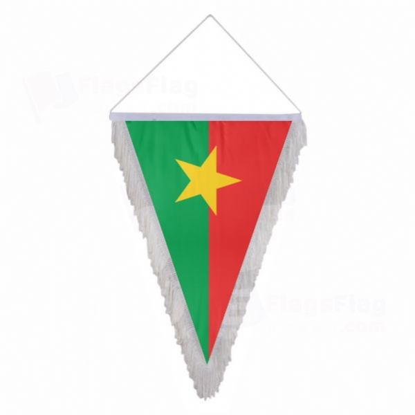 Burkina Faso Triangle Fringed Streamers