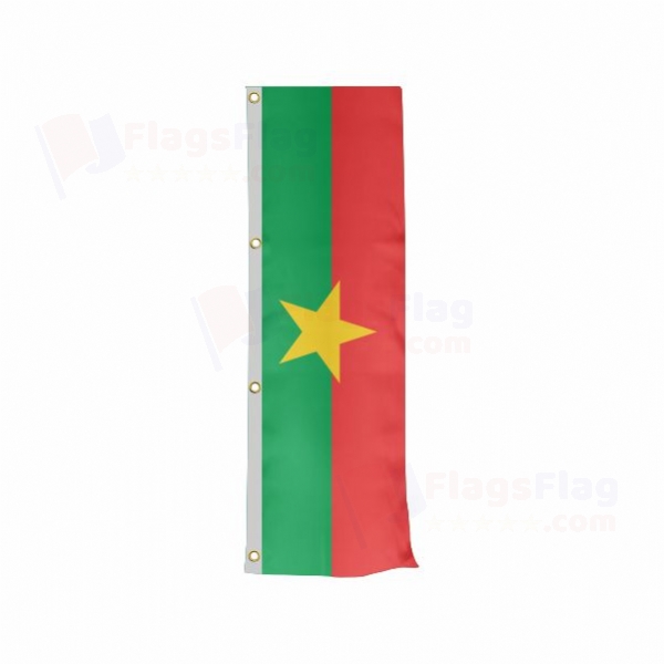Burkina Faso Vertically Raised Flags