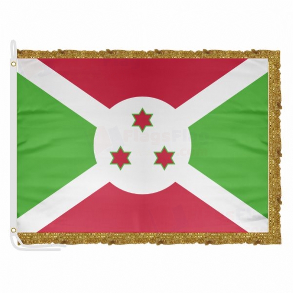 Burundi Satin Office Flag