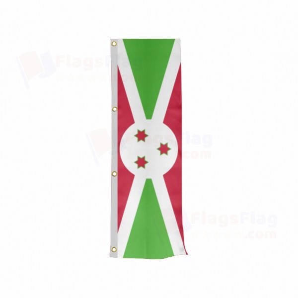 Burundi Vertically Raised Flags