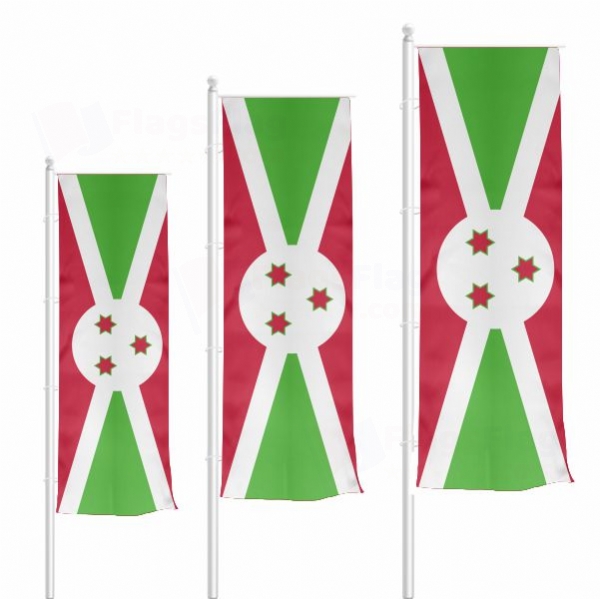 Burundi Vertically Raised Flags