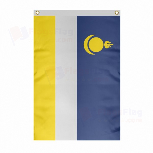 Buryatya Large Size Flag Hanging on Building