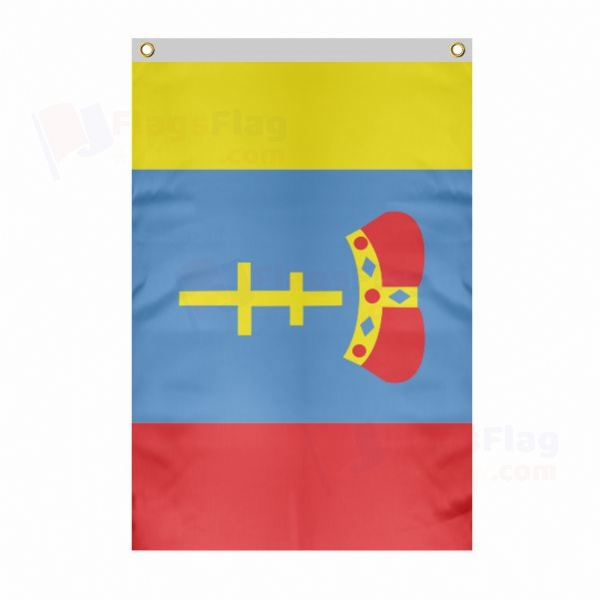 Busko Large Size Flag Hanging on Building