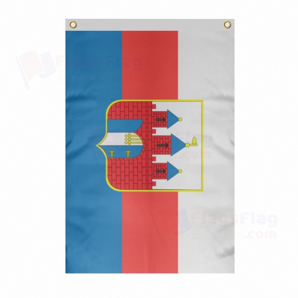 Bydgoszcz Large Size Flag Hanging on Building