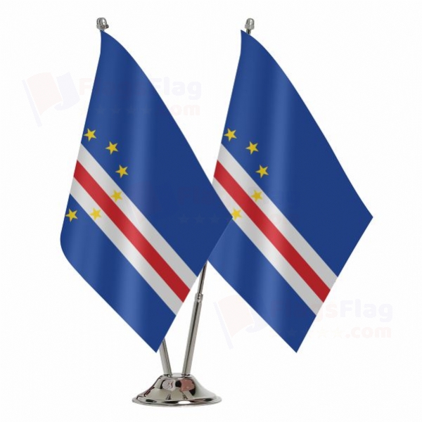 Cabo Verde 2 Table Flags