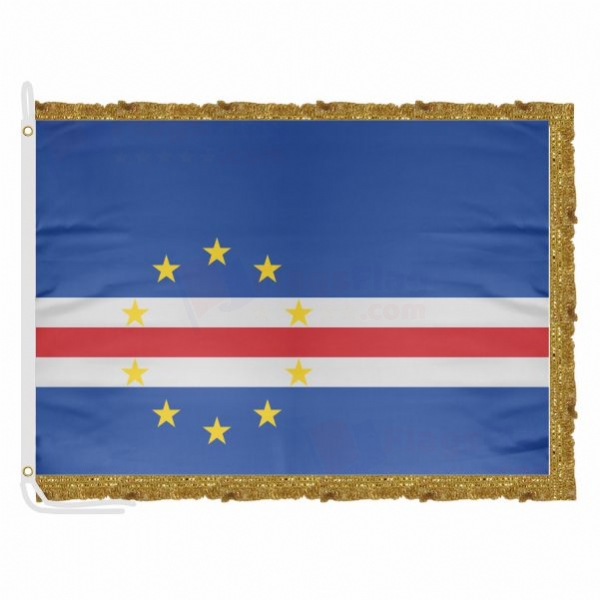 Cabo Verde Satin Office Flag