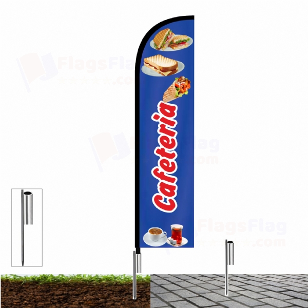 Cafeteria Beach Flag and Sail Flag
