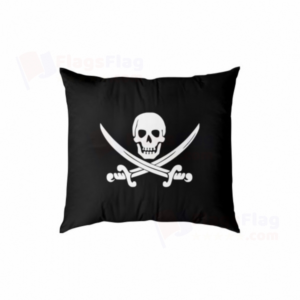 Calico Jack Jolly Roger Digital Printed Pillow Cover