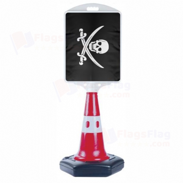 Calico Jack Jolly Roger Small Size Road Bollard