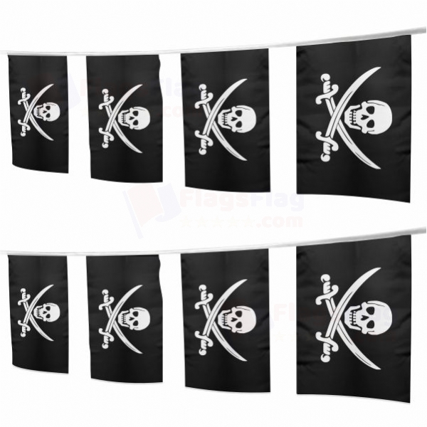 Calico Jack Jolly Roger Square String Flags