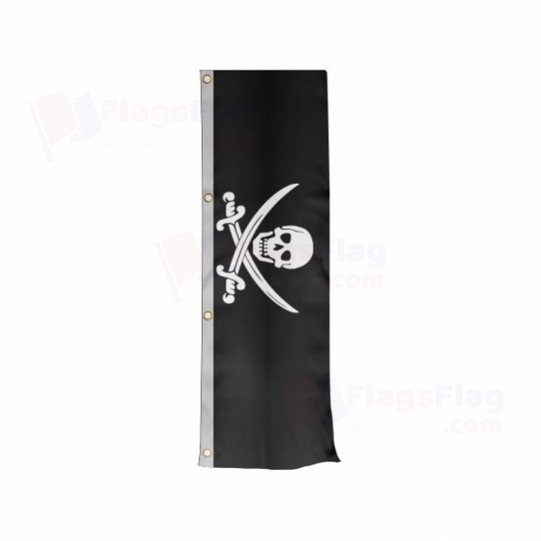 Calico Jack Jolly Roger Vertically Raised Flags