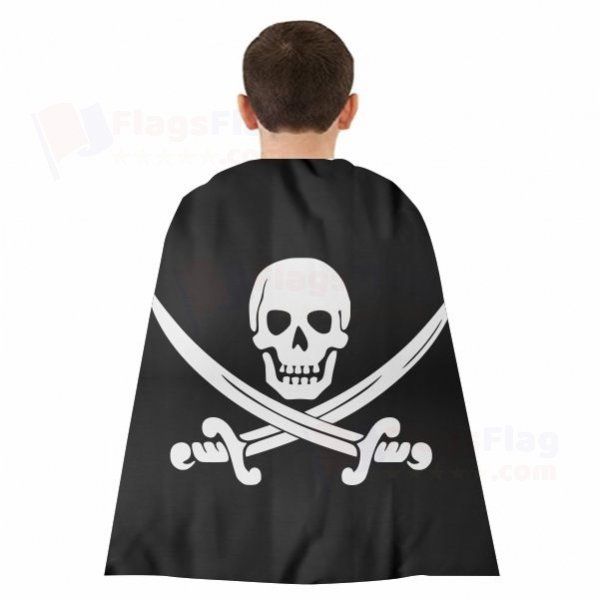 Calico Jack Jolly Roger Woven Fabric Cloak Digital Printing
