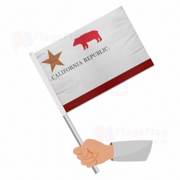California Republic Stick Flag