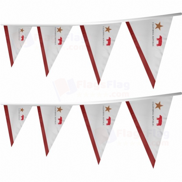 California Republic Stringed Triangle Flag