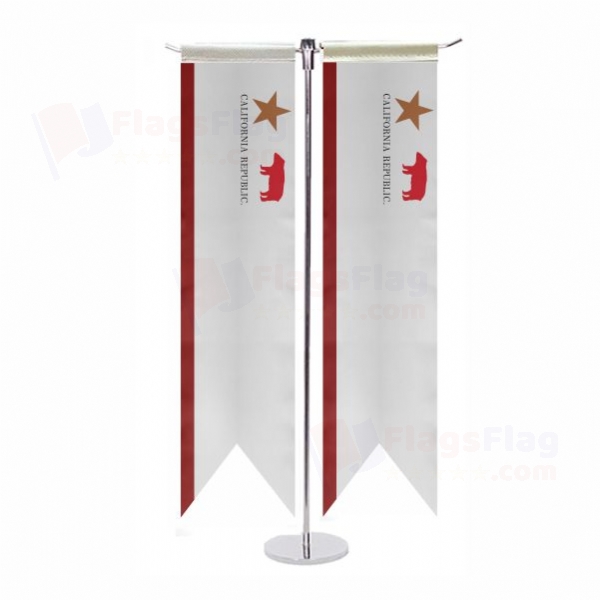 California Republic T Table Flags