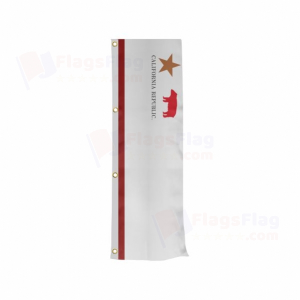 California Republic Vertically Raised Flags
