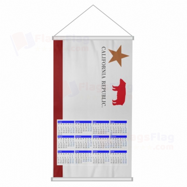 California Republic Woven Fabric Digital Printing Calendar