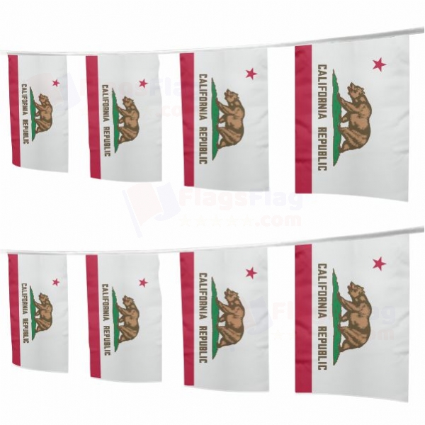 California Square String Flags