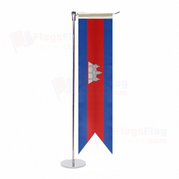 Cambodia L Table Flag