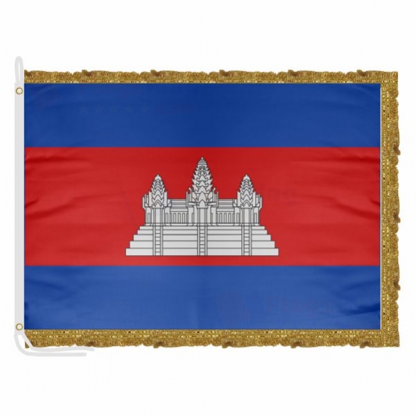Cambodia Satin Office Flag