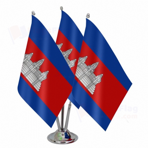 Cambodia Triple Table Flag