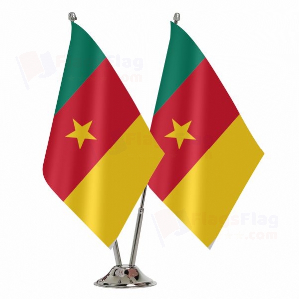 Cameroon 2 Table Flags