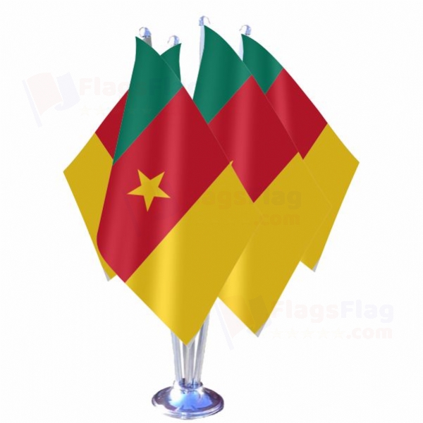 Cameroon Quadruple Table Flag
