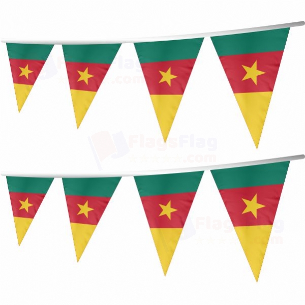 Cameroon Stringed Triangle Flag