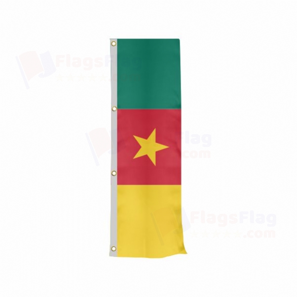 Cameroon Vertically Raised Flags