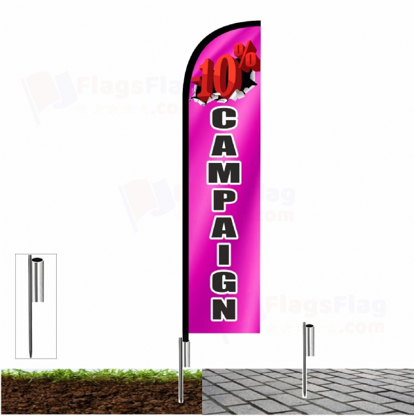 Campaign Flags with fishing line