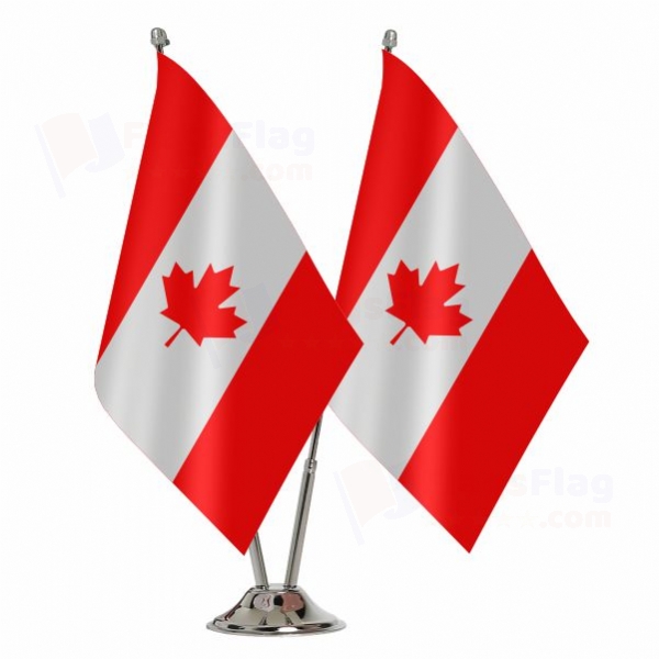 Canada 2 Table Flags