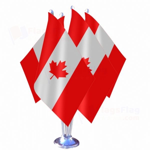 Canada Quadruple Table Flag