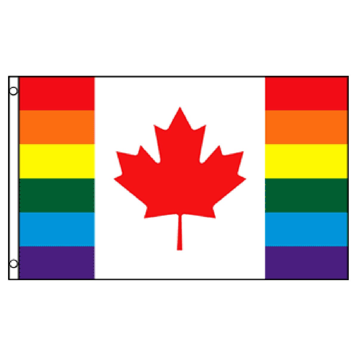 Canada Rainbow Flag 3ft x 5ft Printed Polyester